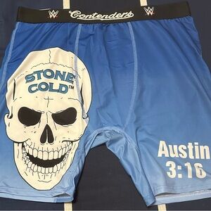 Mens Contenders WWE Blue Stone Cold Steve Austin Brand New Boxers XXL